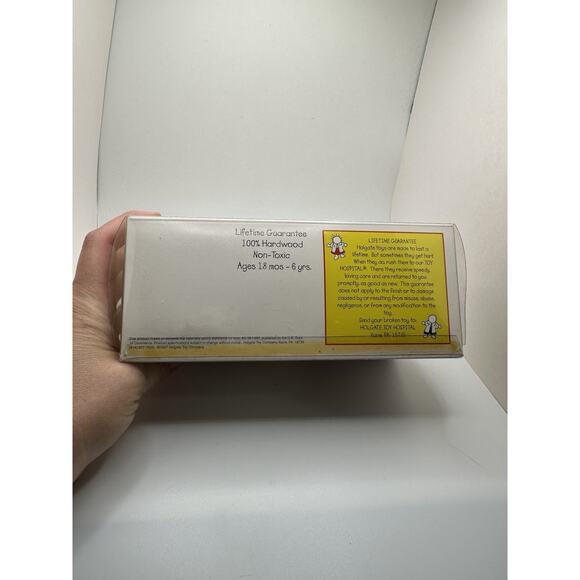 Vintage 1997 NEW HOLGATE Montessori Wood Toy School Bus Carry Handle 18M-6Y - Picture 7 of 7